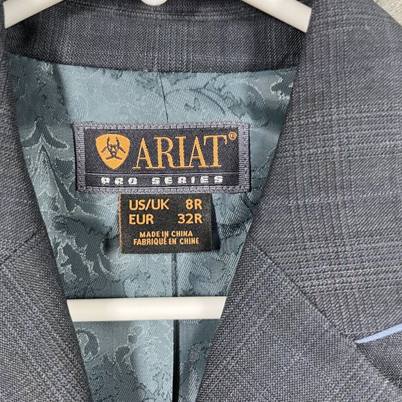 Ariat Pro Series Blazer Womens 8R Gray 100% Wool Equestrian Show Coat Jacket - Picture 2 of 14